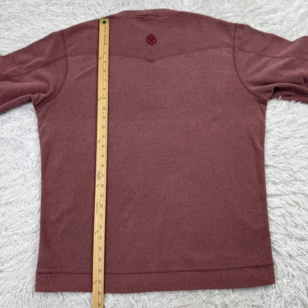Stio Sweater Mens Large Burgundy Turpin Fleece Lightweight Crewneck Sweatshirt L - Picture 9 of 10